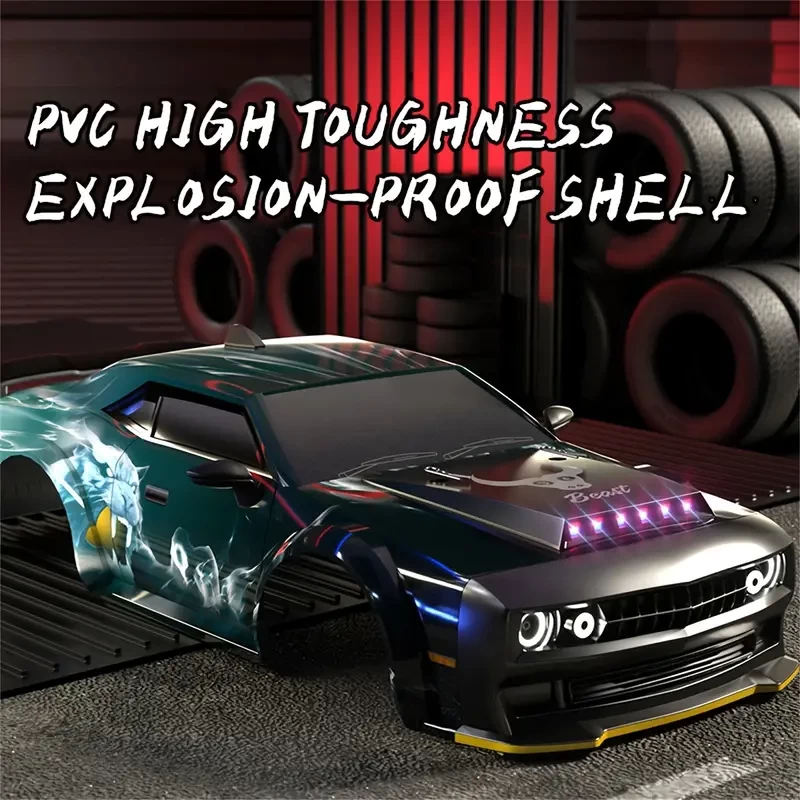 All Terrain Off-road RC Car, Four Wheel Drive Drift, 40KM/H High Speed Sport Utility Vehicle, Full Proportional Adjustment, Six Lighting Modes, Carbon Brush Motor, Racing Vehicle Toys, Birthday Gift