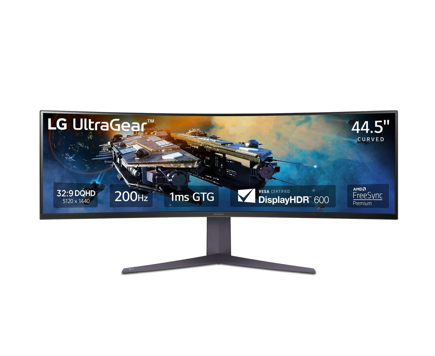 LG 45GR65DC-B 45" Ultragear™ QHD 1ms 200Hz Curved Gaming Monitor with VESA DisplayHDR™ 600
