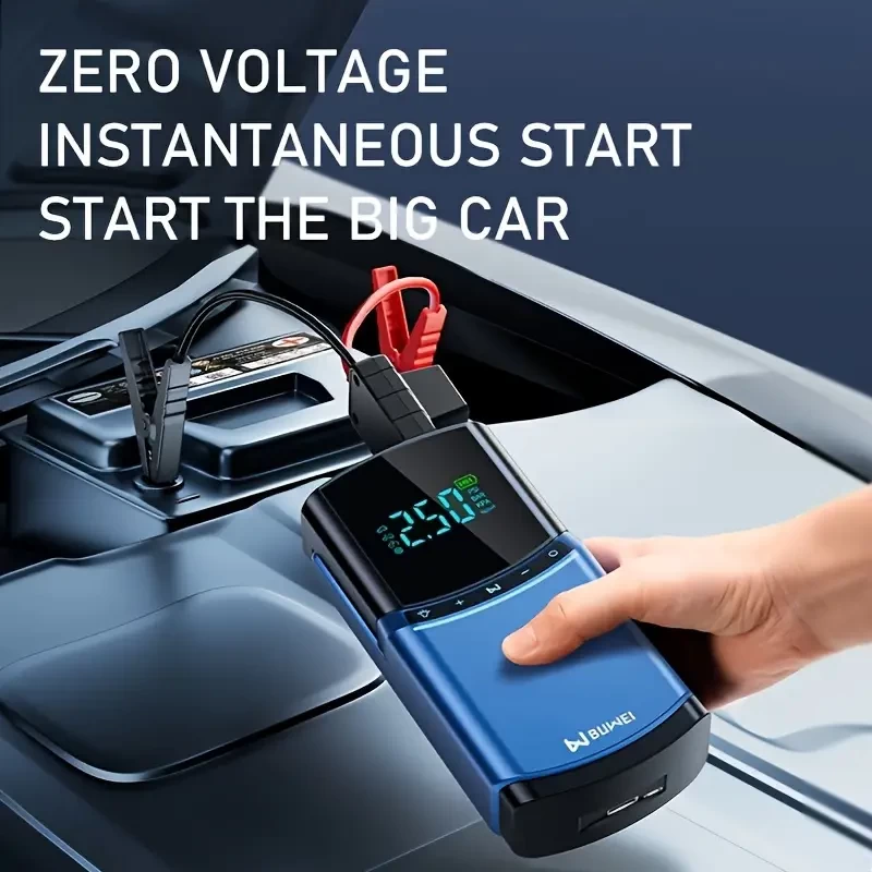 Car Emergency Starting Power Supply Air Pump All-in-one Machine, Three-in-one Large Capacity Multifunctional Portable Battery Ignition Starter Air Pump