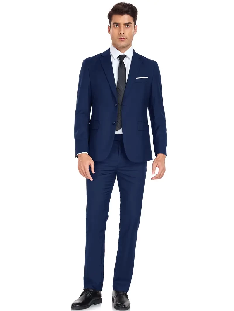 Plus Size Men's 3Pcs Suit Set, Blazer + Suit Pants + Waistcoat Set For Party/business/Formal Prom, Men's Clothing