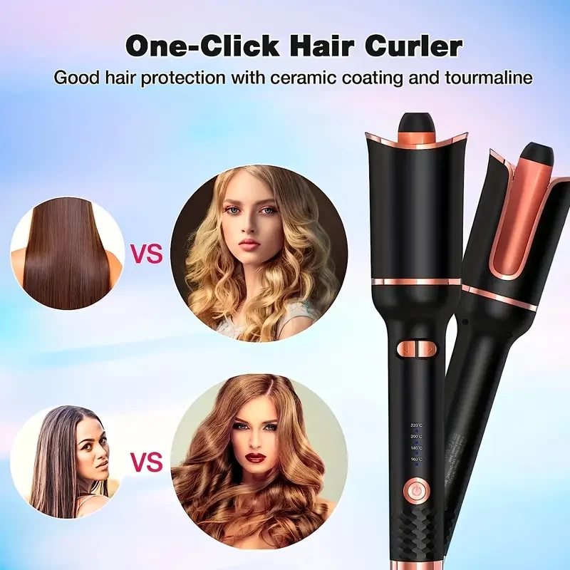 Automatic Hair Curler Ceramic Rotating Hair Curling Iron Professional Curling Wand Air Spin And Curl Curler Hair Waver Fast Heating Hair Styling Tool