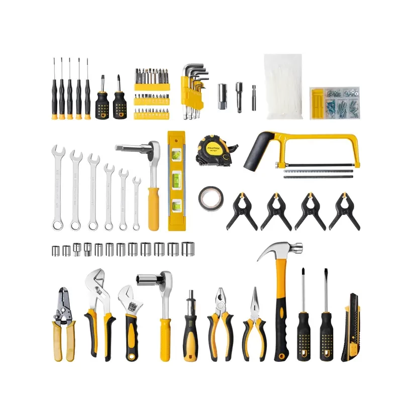 168pcs Hand Tool Combo Set, Includes Hammer Socket Wrench Etc, Home Improvement Too Box