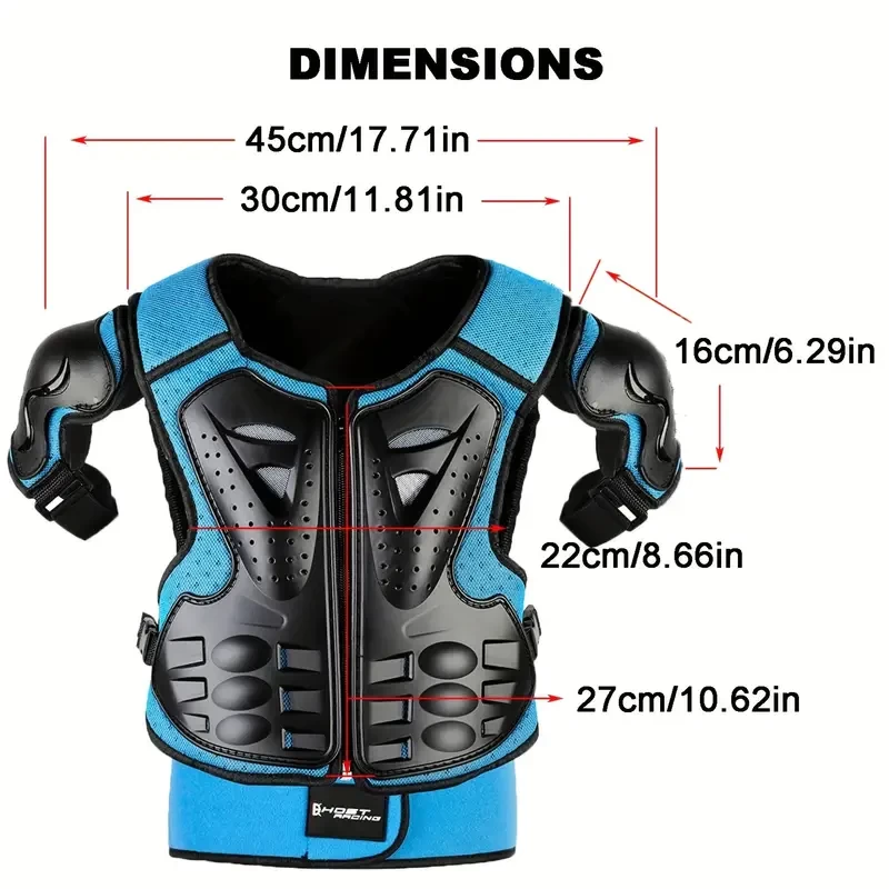 Kids Motorcycle Armor Suit Dirt Bike Gear Riding Protective Chest Spine Back Protector Shoulder Arm Elbow Knee Protector Pads For Cycling Skateboard,Skiing,Skating,Off-Road,Motocross,Bike,Cycling,suit